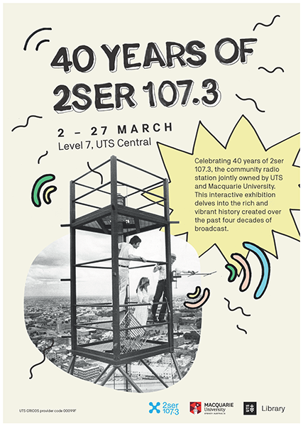 Exhibition: 40 Years of 2SER 107.3 poster