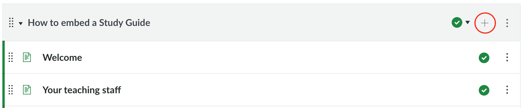 Screenshot of online Canvas module