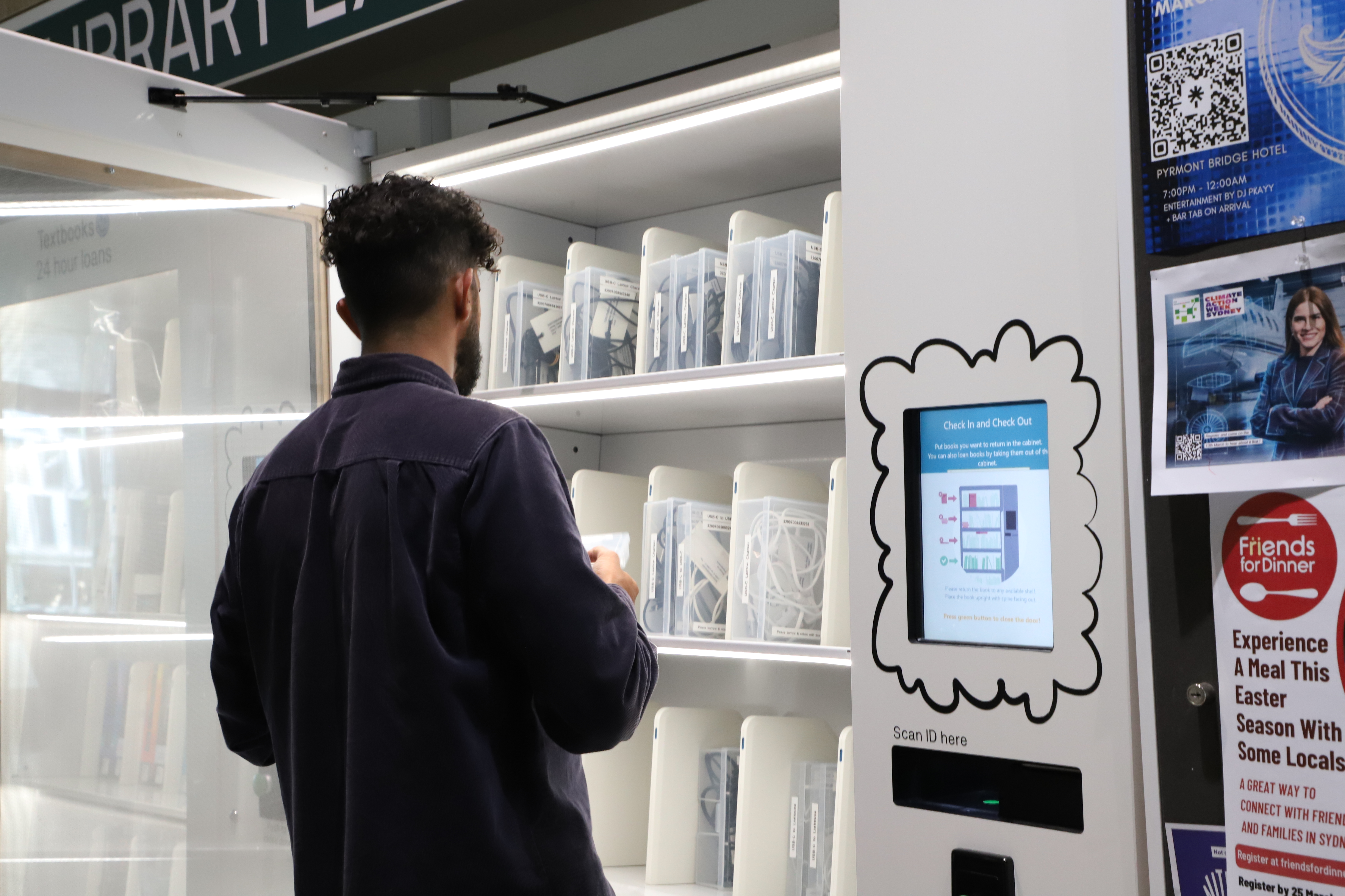 Photo of person using Library Express service 