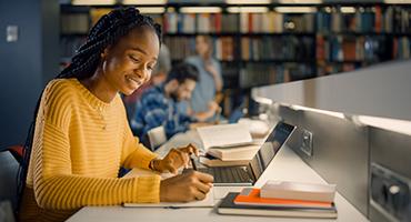 Student at desk