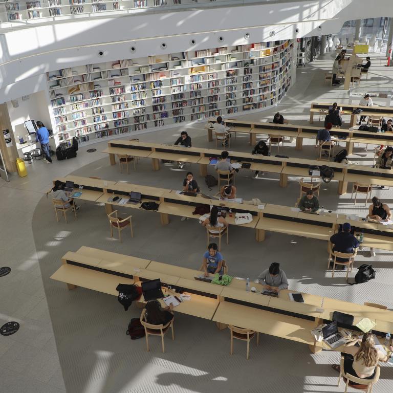 Overhead view of Reading Room