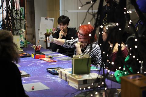 Deborah leading the CULT student workshops