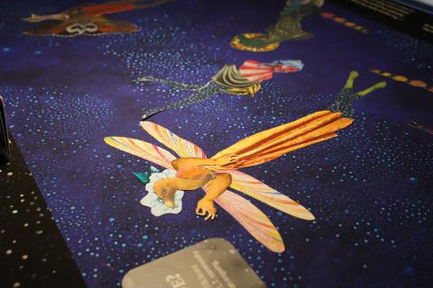 A close up of a composition