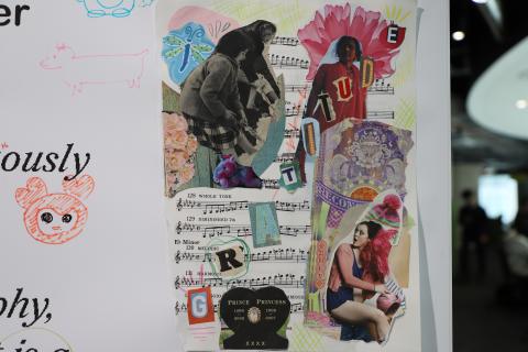 Close up of community wall